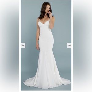 Katie May Monaco mermaid dress with cross back